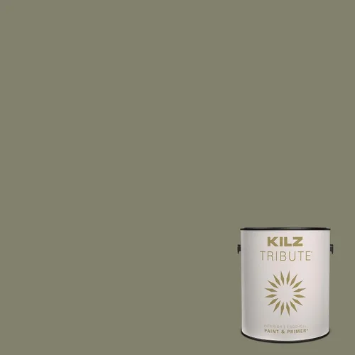 Miniatura 48 de KILZ TRIBUTE Pintura e imprimación en uno, para interiores, semibrillante, Almost Sage, 1 galón