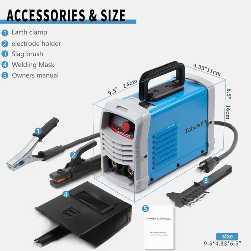 Miniatura 4 de Mini máquina de soldadura 110V, soldador de palo, máquina de soldadura ARC, máquina de soldadura portátil con tecnología de inversor IGBT, arranque