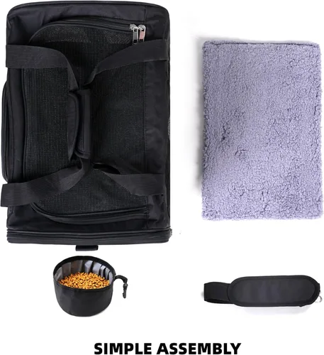 Miniatura 4 de ROYPET Transportador para gatos, bolsa portátil para mascotas para gatos y perros pequeños, bolsa plegable de malla suave y a prueba de arañazos