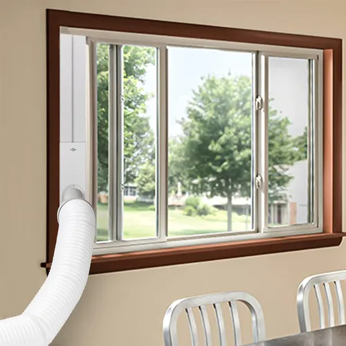 Miniatura 7 de HOXHA Kit de ventilación de ventana de aire acondicionado, kit universal de ventana ajustable con manguera de escape de 5.9 pulgadas de diámetro