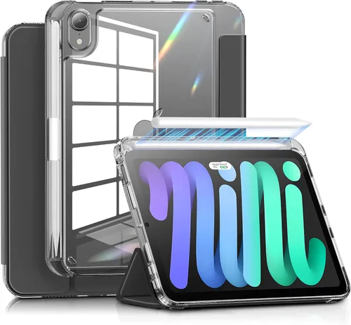 Miniatura 10 de INFILAND Funda para iPad mini 7, iPad mini 7ª (A17 Pro)/6ª generación de 8.3 pulgadas 2024/2021, parte trasera transparente y funda protectora