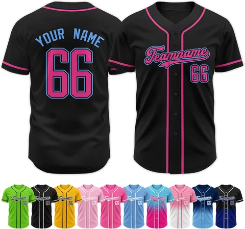 Miniatura 32 de Custom Baseball Jersey Stitched Personalized Name Number Baseball Shirts Sports Uniform for Men Women Boy