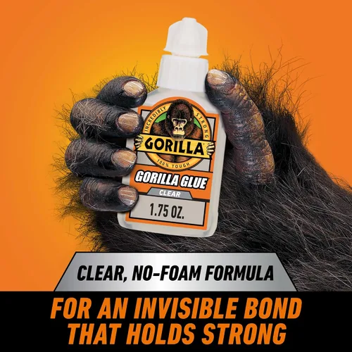 Miniatura 2 de Gorilla - Pegamento transparente, botella de 1.75 onzas (paquete de 1) - Cristal claro, para todo uso y resistente al agua