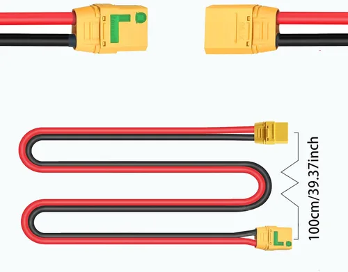 Miniatura 3 de XT90-S - Cable de extensión de enchufe hembra a XT90 macho Cable de extensión de cable de silicona 10AWG para batería RC Lipo FPV Drone