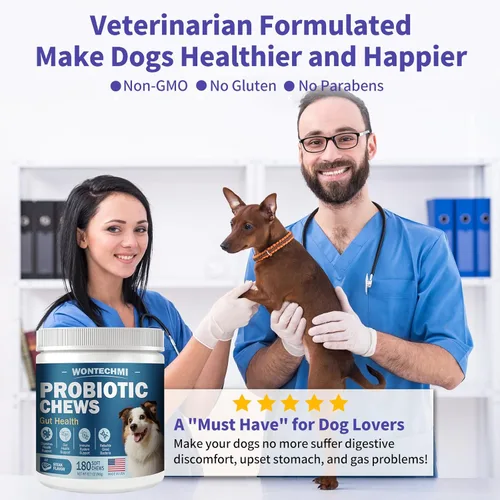 Miniatura 7 de Probióticos para perros, mejoran la picazón en la piel en los oídos, la salud intestinal, el equilibrio de levaduras, las alergias, la inmunidad