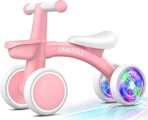 Miniatura 11 de Umatoll Juguetes de bicicleta de equilibrio para bebés de 1 año, asiento ajustable, regalos de cumpleaños para niños de 12 a 24 meses Negro