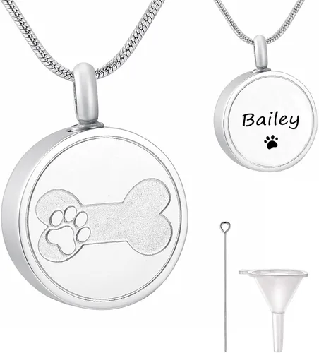 Miniatura 11 de Collares personalizados de urna de mascota para cenizas para mujeres y hombres, joyería de cremación para cenizas, collar personalizable para Urna