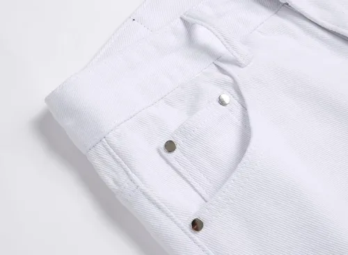Miniatura 6 de OIIIO Pantalón vaquero de pierna recta rasgados para hombre