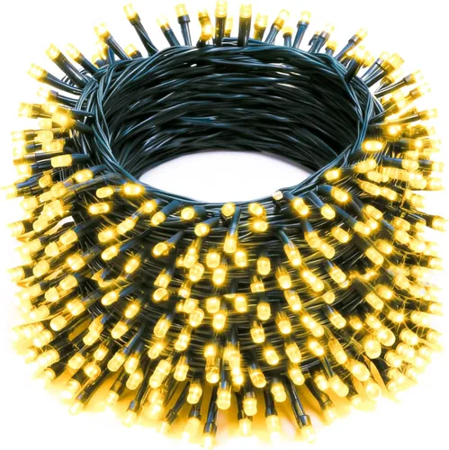 Miniatura 10 de Luces de Cadena de Navidad, 100 pies 300 Luces LED de Cadena Cable Verde con Temporizador 8 Modos, Decoración Impermeable Conectable para Interiores