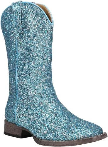Miniatura 2 de ROPER Botas casuales con punta cuadrada para niñas pequeñas Glitter Galore - Azul