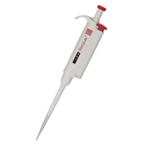 Miniatura 10 de Stonylab Controlador de pipeta de canal único, pipeta de micropipeta de volumen variable ajustable con cono de punta autoclavable para investigación