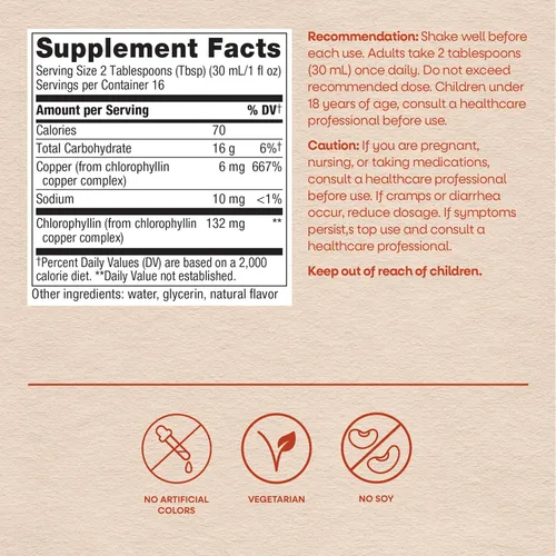 Miniatura 6 de Nature's Way Chlorofresh, clorofila líquida, apoya la piel saludable y la desintoxicación del cuerpo*, suplemento desodorante interno*, apoya