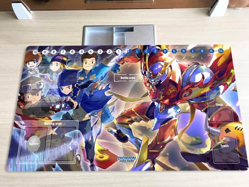 Nueva Alfombrilla de Juego Mlikemat Digimon DTCG Mat Susanoomon Duelo TCG CCG OCG Alfombrilla de Juego de Cartas Coleccionables con Zonas + Bolsa
