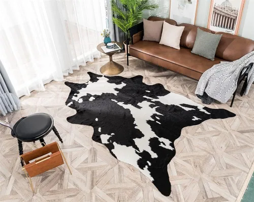 Miniatura 5 de Cheetah Print Rug, Leopard Area Rugs 4.6x5.8 ft Faux Fur Animal Printed Skin Hide Mats Cheetah Carpet Machine Washable for Bedroom Living Room Rustic