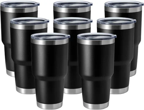Miniatura 17 de Hasle Outfitters - Vaso de acero inoxidable de 30 onzas, taza de viaje con aislamiento al vacío de doble pared, taza de café aislada duradera, juego