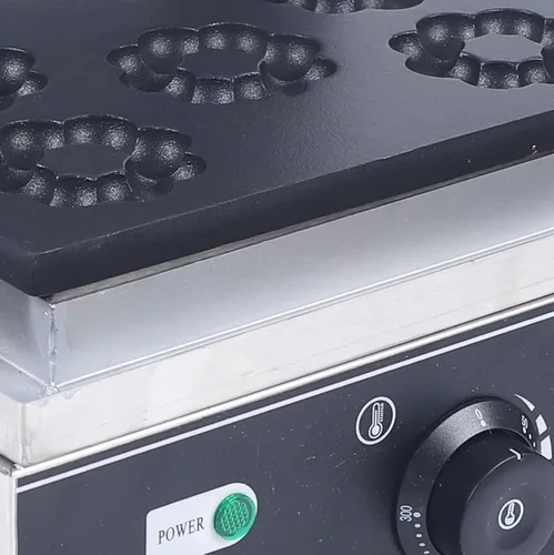 Miniatura 3 de LOYALHEARTDY Máquina de donas de flores de ciruelo de 5 agujeros, máquina comercial para hacer gofres, mini máquina de donas de 1500 W, 110 V