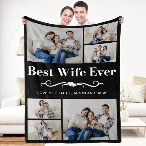 Miniatura 18 de Regalos de Beat Mom Ever, mantas personalizadas con fotos, mantas personalizadas con imagen para mamá de hija, hijo, a mi mamá, amante o esposa