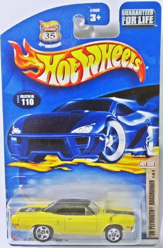 Miniatura 2 de Hot Wheels '70 Plymouth Roadrunner Highway 35 Rare Tema 35th Anniversary Amarillo Coche