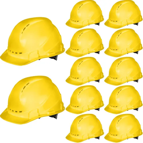 Miniatura 7 de Xuhal 12 Piezas Casco de Seguridad con Suspensión de 4 Puntos en Paquete con Ventilaciones y Almohadilla de Algodón en la Frente Cascos de Blanco