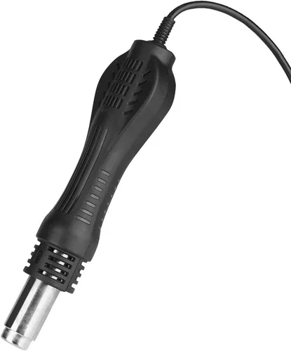 Miniatura 6 de Mango de pistola de soldadura, negro/plata Conductividad eléctrica Pistola de soldadura de aire caliente Pieza de mano para 858 858D 8858 8586 878