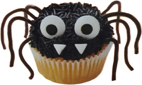 Miniatura 3 de Kit de decoración de cupcakes de araña negra de Halloween, decora 12