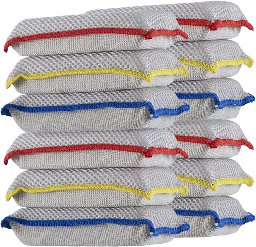 Miniatura 13 de Superio Miracle - Esponjas de microfibra para cocina, paquete de 3 unidades, rojo, amarillo y azul, esponja kosher antiarañazos, limpieza multiusos