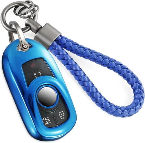 Miniatura 34 de Funda para llavero GMC con llavero de cuerda trenzada de metal antipérdida, exquisita funda suave para Tahoe Acadia Terrain Yukon Yukon XL Silverado