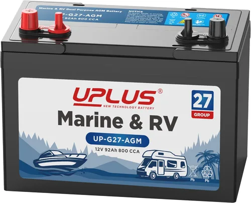 Miniatura 8 de UPLUS BCI Grupo 24M Batería marina de doble propósito, 12V 79AH 550CCA AGM para arranque y ciclo profundo para RV y botes