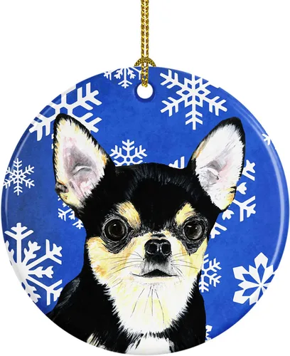 Miniatura 102 de Caroline's Treasures Cavalier Spaniel - Adorno de cerámica para colgar en el árbol de Navidad, para el hogar, Navidad, fiestas, regalo, 3 pulgadas
