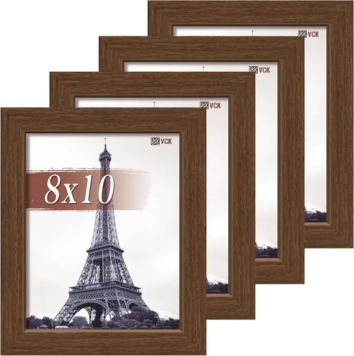 Miniatura 41 de VCK Portarretratos de 5 x 7 pulgadas, color negro, paquete de 4 portarretratos de madera de calidad de galería, borde ancho de 1.1 pulgadas