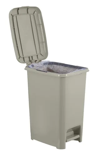 Miniatura 3 de Superio Bote de basura con pedal delgado de 16 cuartos de galón (beige suave)