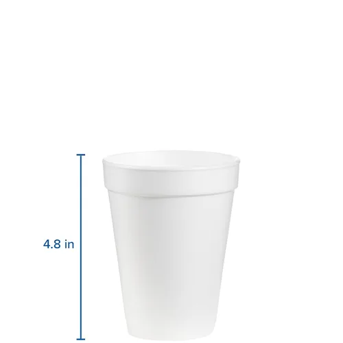 Miniatura 2 de DART DRC14J16 Vasos de espuma con aislamiento de espuma de poliestireno, 14 onzas (paquete de 25), color blanco