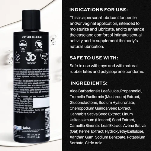 Miniatura 2 de Wet Lubricante a base de aloe Lubricante hidratante, hipoalergénico y equilibrado con pH para pieles sensibles Fórmula vegana suave y sedosa