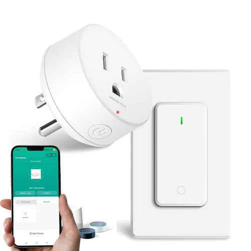 Miniatura 31 de Toma de control remoto, interruptor de luz y enchufe remoto greencycle con interruptor de luz inalámbrico, rango de 500 pies, no necesita cableado