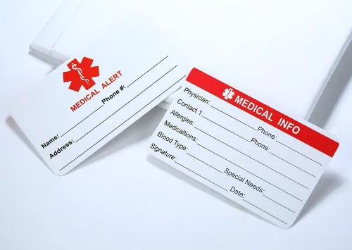Miniatura 6 de VNOX Collar con colgante personalizado de acero inoxidable con grabado personalizado para identificación de alerta médica de emergencia para hombres