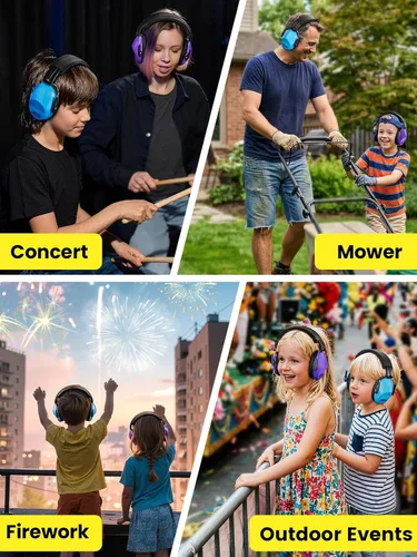 Miniatura 9 de Dr.meter - Auriculares con cancelación de ruido para niños y adultos, 2 PAQUETES, SNR27.4, protección auditiva, orejeras ajustables para Monster