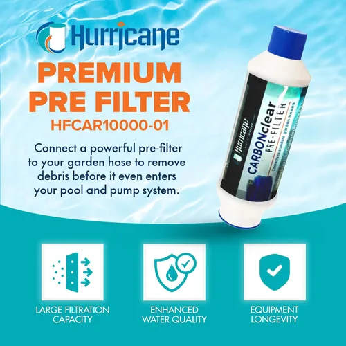 Miniatura 2 de Hurricane Filters HF-CAR10000-01 - Filtro prefiltro de 10,000 galones para llenar tu bañera de hidromasaje, spa y piscina, baño de mascotas y más