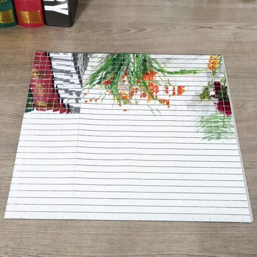 Miniatura 6 de Mini vidrio cuadrado autoadhesivo, decoración para manualidades, accesorios de bricolaje, azulejos de mosaico (0.394 x 0.394 in, 800 piezas)
