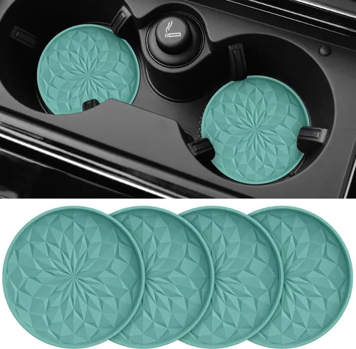 Miniatura 9 de ME.FAN Posavasos de automóvil para portavasos [4 unidades] – Alfombrillas de silicona para tazas de 2.75 pulgadas para automóvil – Accesorios