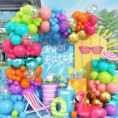 Miniatura 13 de Kit de guirnalda de globos negro, blanco y dorado, 115 piezas de arco de globos beige arena negro crema oro metálico con globos de papel de aluminio