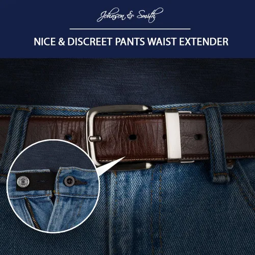 Miniatura 4 de Johnson & Smith Extensores de cintura de pantalones elásticos (paquete de 6), expansores de cintura ajustables para hombres y mujeres, conjunto