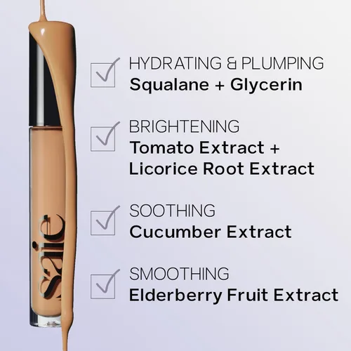 Miniatura 2 de Saie Hydrabeam - Aclarador para debajo de los ojos, corrector transparente + hidratante con glicerina, escualano + extracto de pepino, corrector