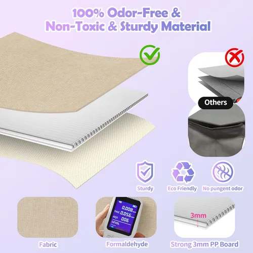 Miniatura 3 de Mabahoo Caja de Juguetes Extra Grande, Cofre de Juguetes Plegable y Resistente para Niños y Niñas, 40"x14"x16" Organizador de Almacenamiento