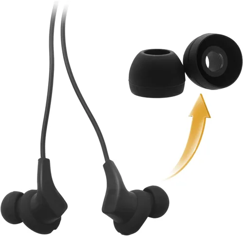 Miniatura 2 de Puntas de repuesto para auriculares JBL Endurance Run 2 con cable, puntas de silicona suave, 9 pares (S/M/L), color negro