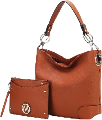 Miniatura 44 de MKF Collection Mia K - Bolso Hobo para mujer, de piel vegana, bolso de hombro holgado, bolso con asa superior