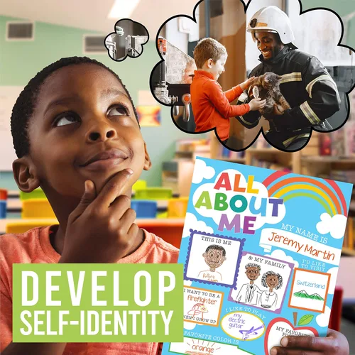 Miniatura 7 de Hadley Designs Póster All About Me para el aula, póster de 20 estrellas, artículos escolares de 100 días de escuela, póster de estrella