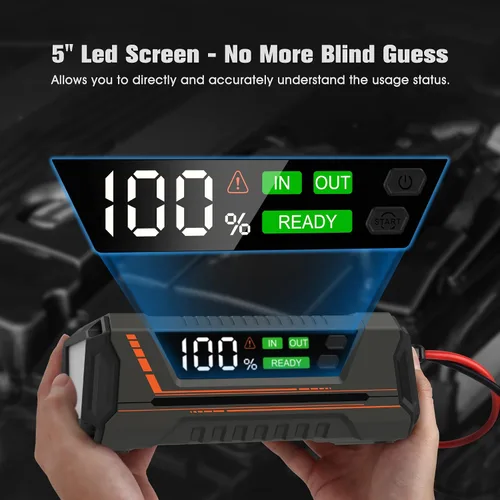 Miniatura 7 de Arrancador de batería de coche 2000A 20000mAh – MaxAngel 12V portátil Jump Starter Box (hasta todo el gas o 12L Diesel), paquete de refuerzo
