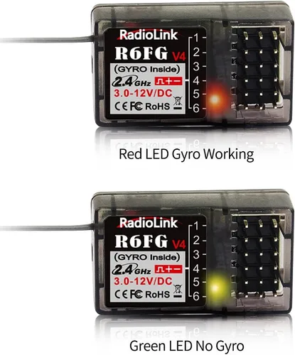 Miniatura 8 de Radiolink RC4GS V3 2.4G - Transmisor de radio RC de 5 canales y 2 receptores de giroscopio R6FG Combo de radio para camión oruga, coche, barco
