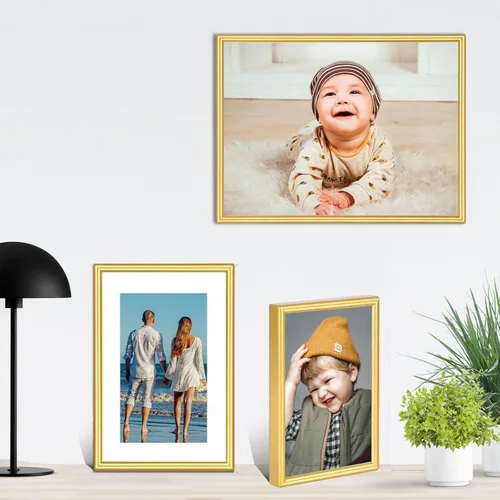 Miniatura 4 de Portarretratos para fotos de 4 x 6 pulgadas con paspartú o de 5 x 7 pulgadas sin paspartú. Se puede colgar en la pared o colocar en cualquier otro