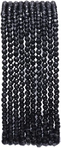 Miniatura 30 de BEADIA Cuentas Facetadas de Piedra Natural Amazonita Rondelle 3x4mm Cuentas Semipreciosas Sueltas para Hacer Joyas 38cm